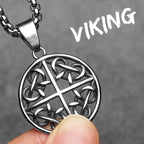 Viking Hollow Celtic Knot Pendant Necklace — Stainless Steel