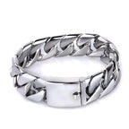 Snake Scale Cuban Link Bracelet 25mm — Heavy, Stainless Steel