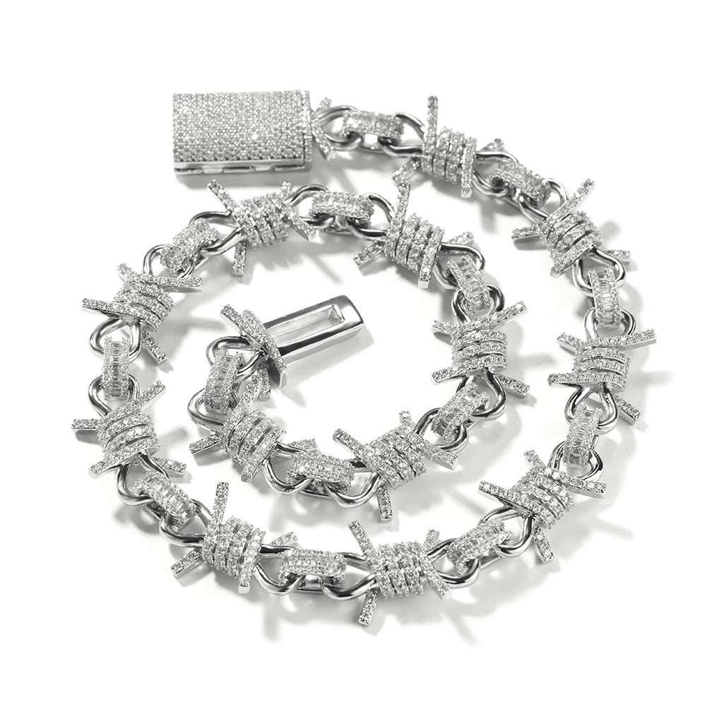 UWIN Iced Out Cuban Link Chain Necklaces for Men Women Pave Setting Cubic Zircon Chains Fashion Jewelry for Gift