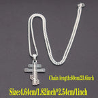 Russian Orthodox Byzantine Cross Pendant Necklace — Zinc Alloy