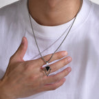 Triangle Geometric Pendant Necklace — Stainless Steel