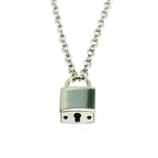 Punk Style Double Layer Padlock Key Necklace Hip Hop Chain Choker Pendant Jewelry Accessory for Women Men Daily Wear