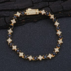 Black Star Tennis Bracelet Statement