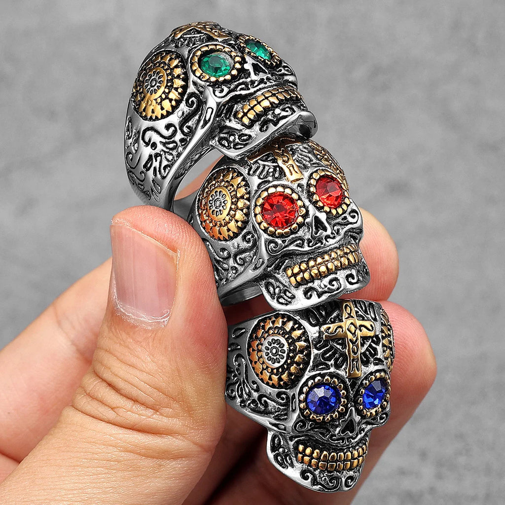 Cyberpunk Skull Ring — Stainless Steel