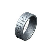 Viking Futhark Runes Vegvisir Ring for Men — Stainless Steel
