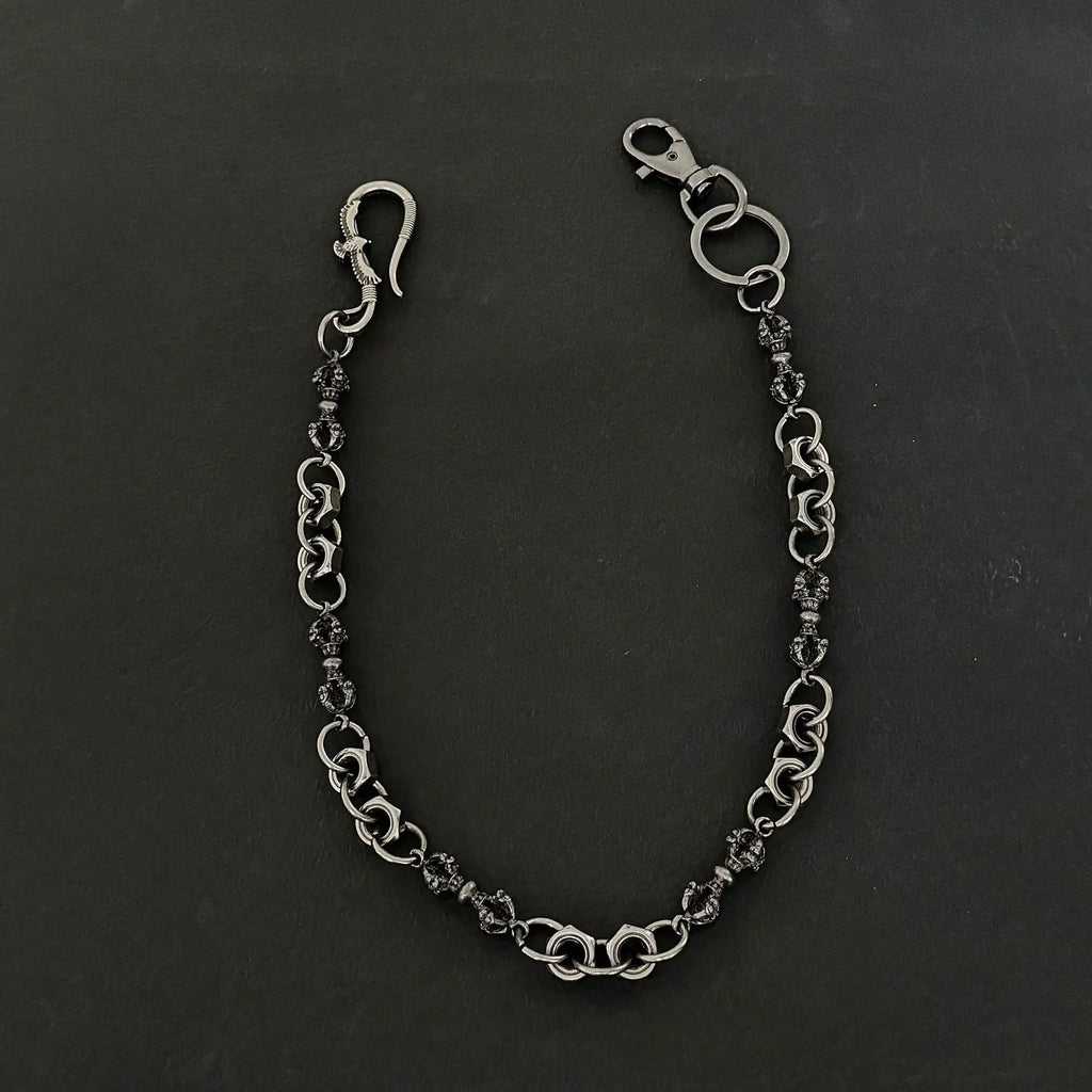 Biker Eagle Charm Trouser Chain Necklace — Stainless Steel