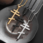 Orthodox Cross Stainless Steel Pendant Necklace