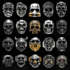 Vintage Punk Gothic All Skull Head Series Stainless Steel Womens Mens Rings Unique for Biker Jewelry Creativity Gift