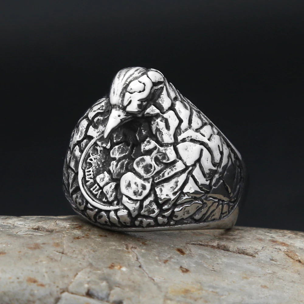 Viking Eagle Punk Biker Ring — Stainless Steel