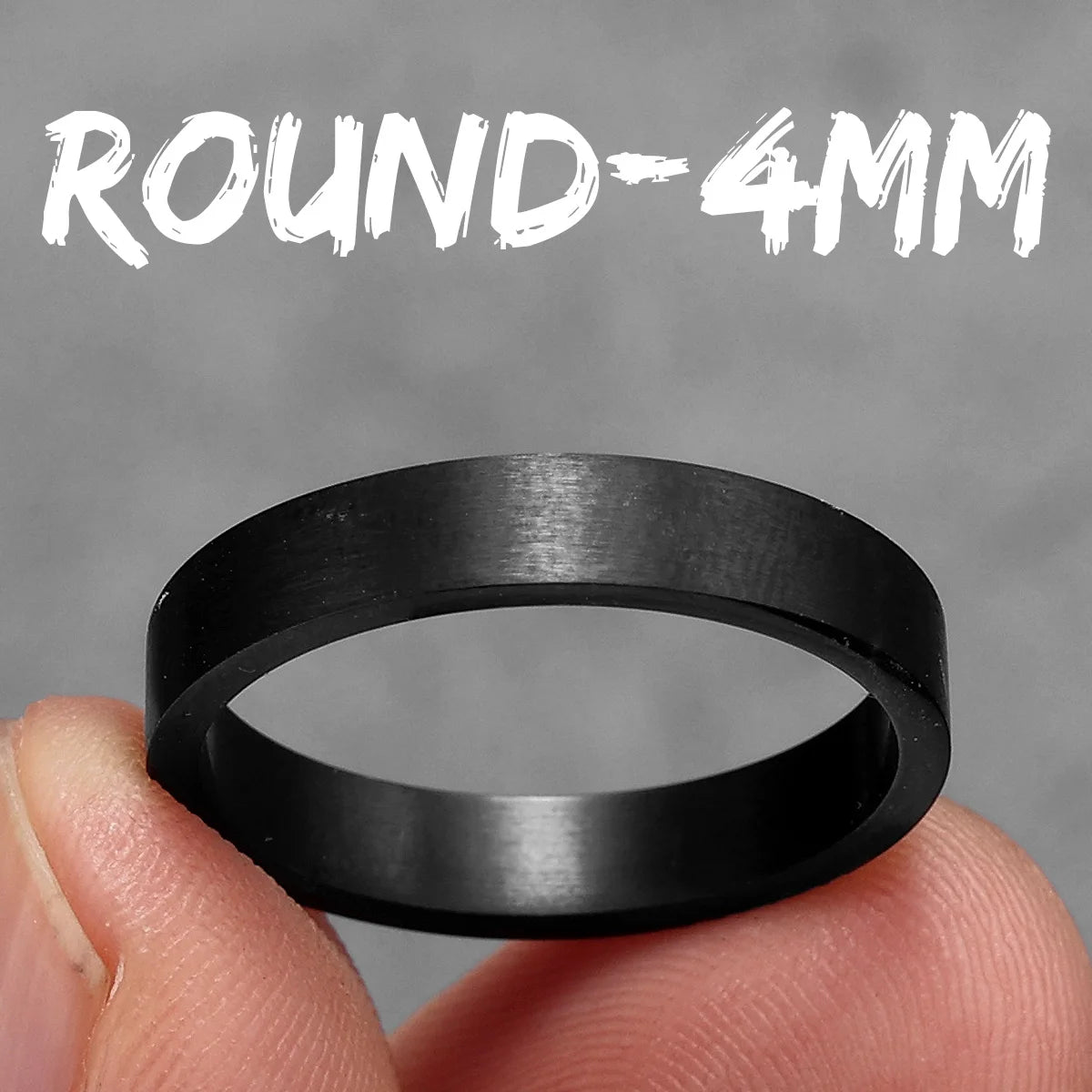4mm 6mm 8mm 10mm Simple Round Stainless Steel Men Rings Punk Male Women Fashion Jewelry Creativity Gift
