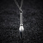 Gold Spear Pendant Necklace Box Chain Statement