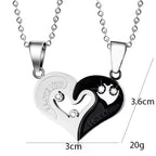 Iced Out Heart Pendant Necklace Stainless Steel