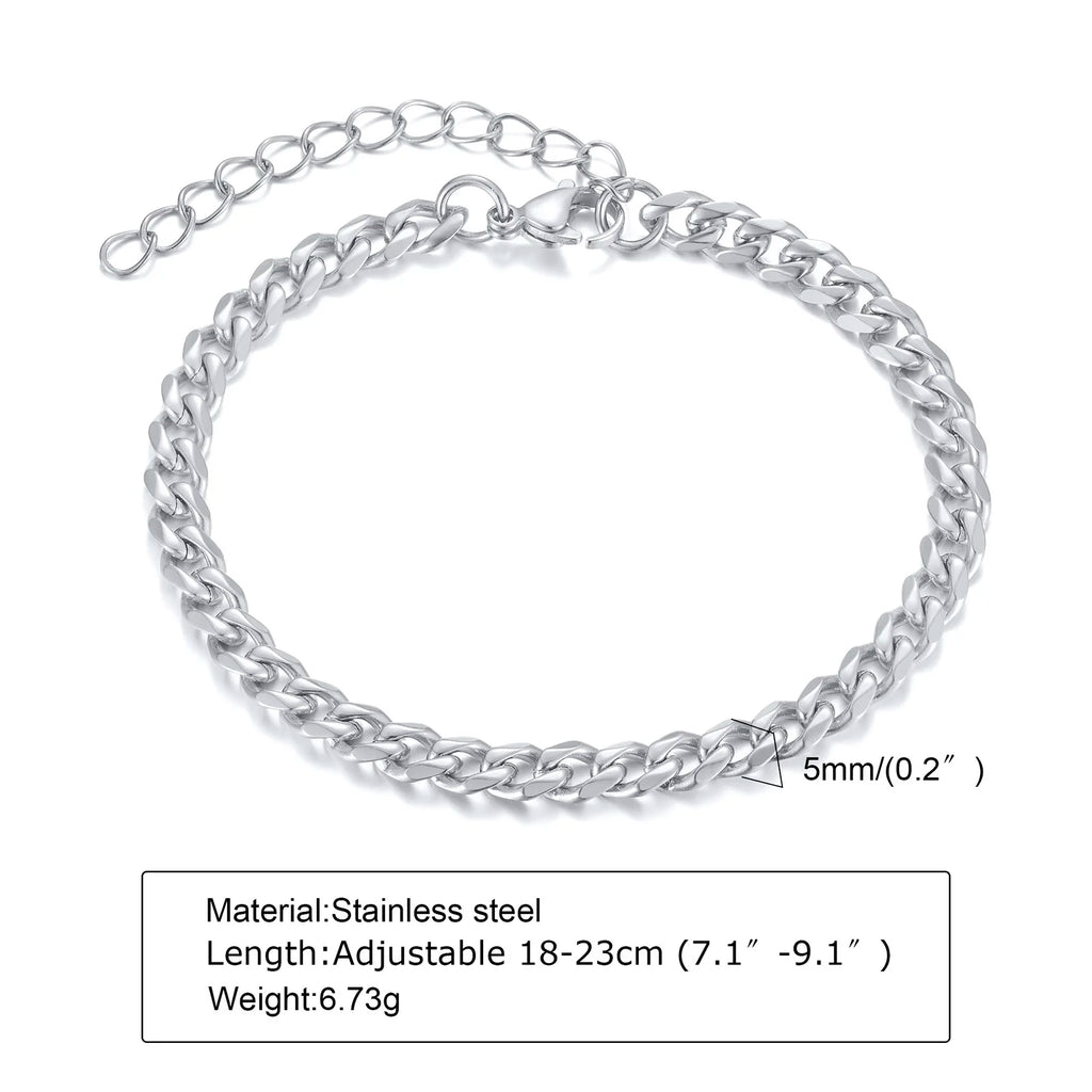 Sword Dagger Chain Link Bracelet — Stainless Steel