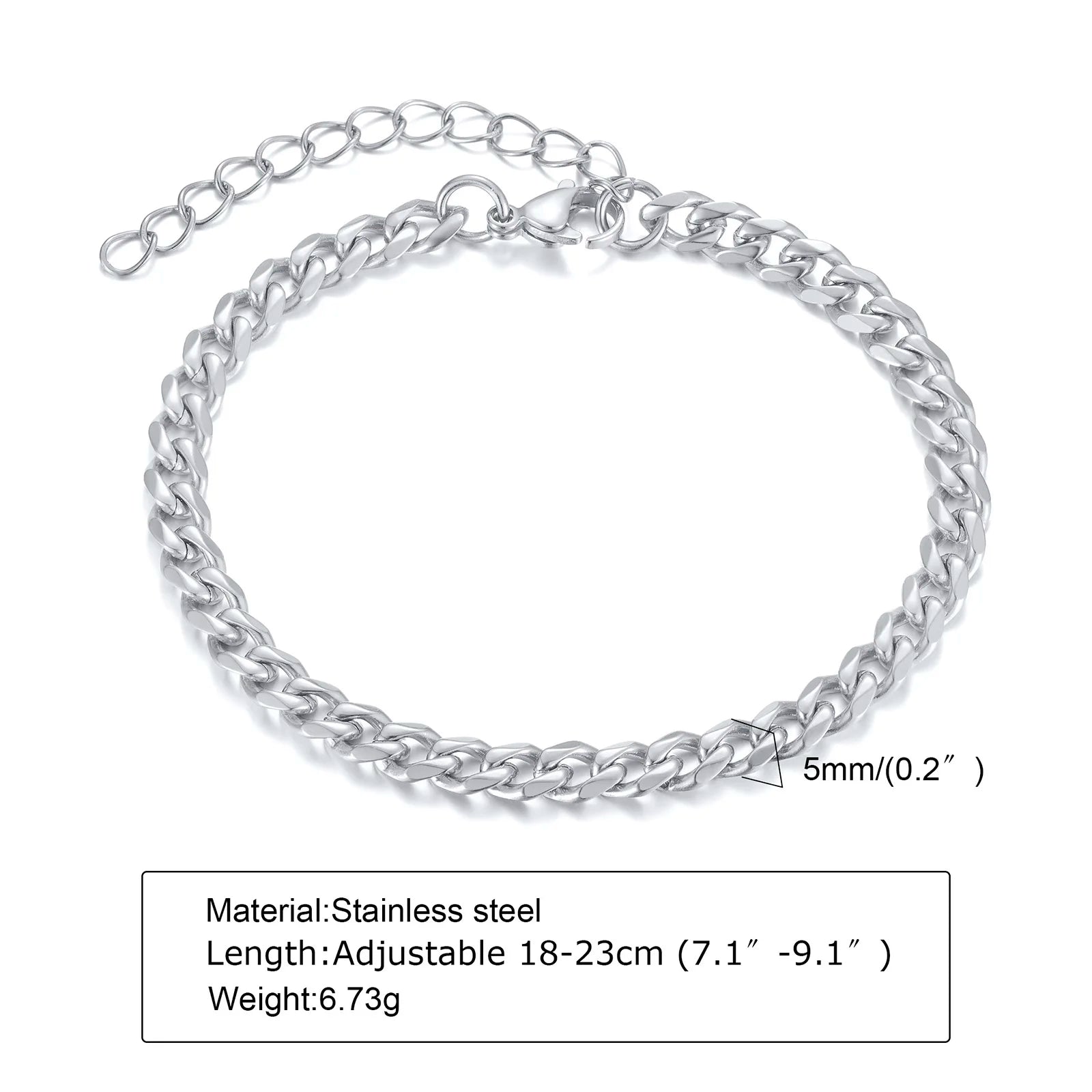 Sword Dagger Chain Link Bracelet — Stainless Steel