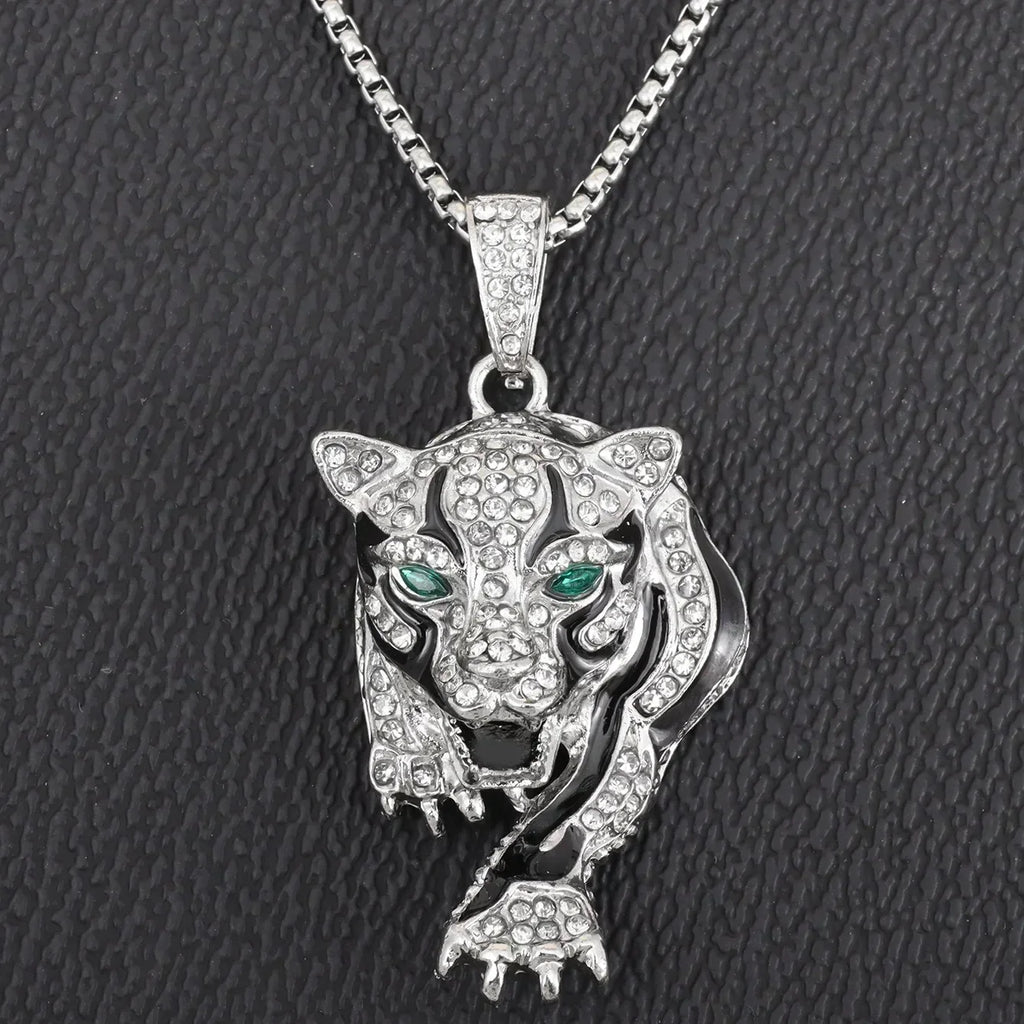 Hip Hop Iec Out Put Crystal Zirconia Dollar Sign Pendant Necklace Fashion Punk Cool Rock Rap Party Jewelry Accessories