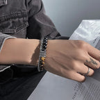 Tiger Steel Bracelet Rosary Eye Stone Hand