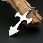 Templar Cross Steel Pendant Vintage Punk Knight