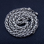 2-8mm (40-80cm) Full Size Stainless Steel Dragon Chain Necklace Fashion Punk Twist Chains Jewelry Gift for Men Women