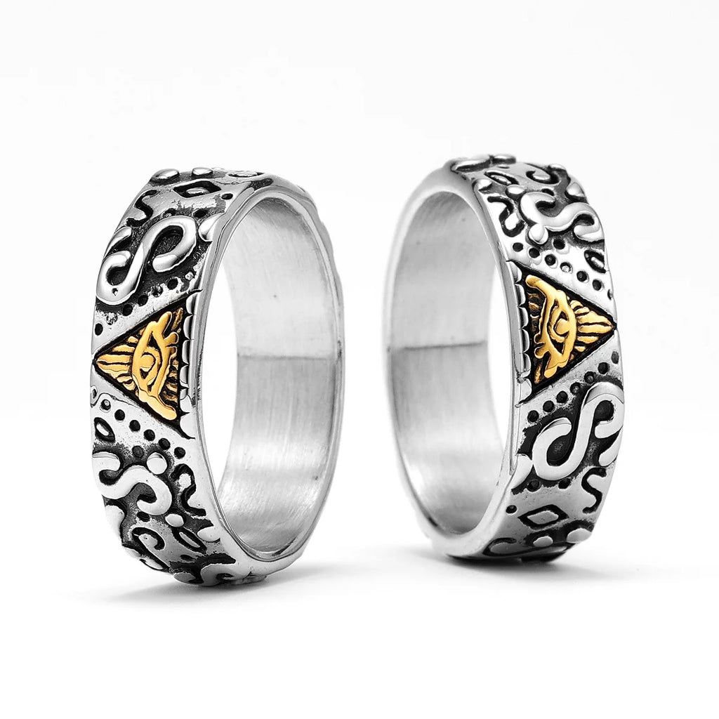 Masonic Eye Ring — Stainless Steel