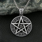 Fashion Vintage Hexagram Pendant Necklaces For Man Women Stainless Steel Star Of David Necklace Amulet Jewelry Gift