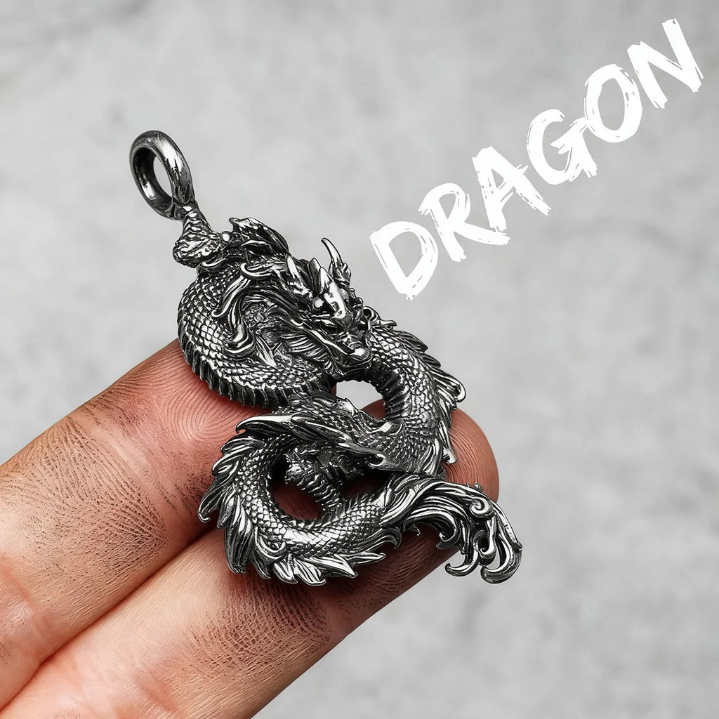 Dragon Stainless Steel Pendant Necklace