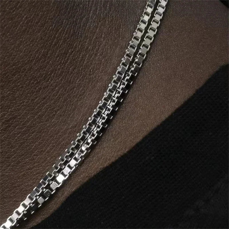 2mm Box Chain Necklace — Stainless Steel