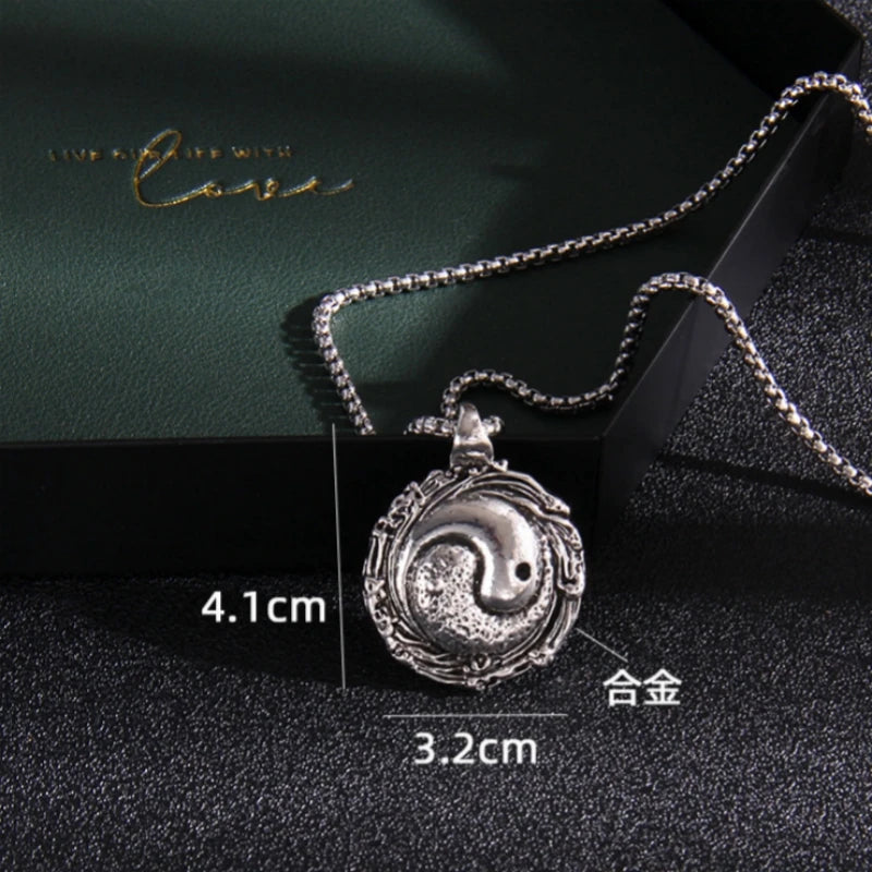 Yin Yang Steel Pendant Ethnic Style Versatile