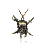 Movie Accessories Akg Pirates Of The Caribbean Aztec Gold Color Coin Necklace Retro Skull Pendant Punk Hip Hop Necklace