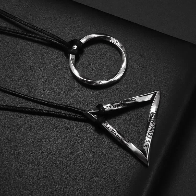New Twisted Mobius Silver Color Pendant Men and Women Couple Hip Hop Student Pendant Anniversary Jewelry Gift