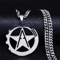 Hammer Sickle Pendant Necklace — Silver