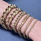 Cuban Black Bracelet 3mm-15mm Thick Size