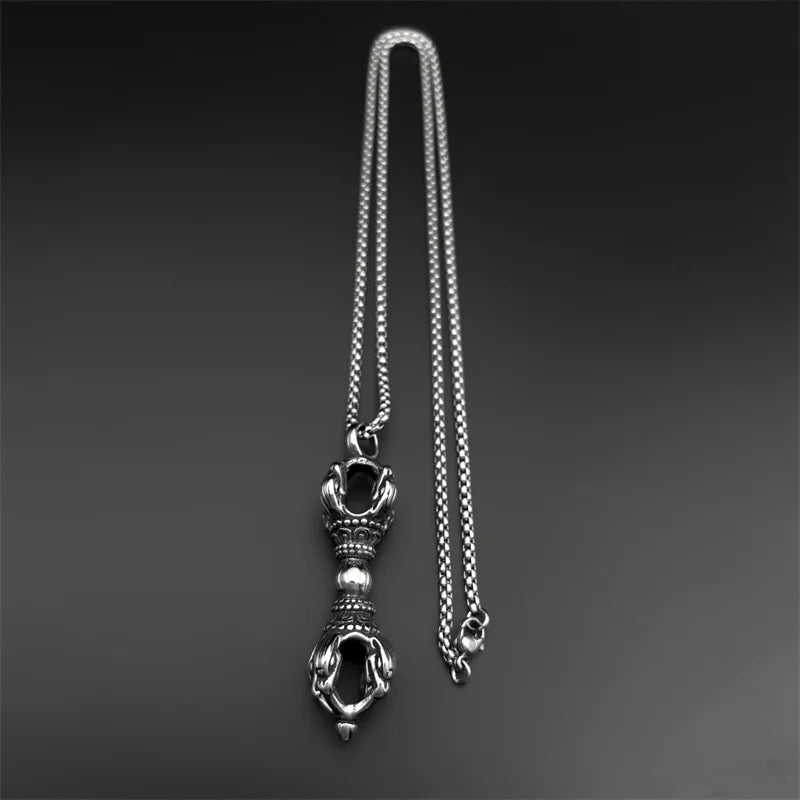 Dragon Demon Silver Pendant Vintage Punk Subduing