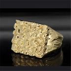 New Jewelry Hollowed-out Ring Electroplating Protection Wear Resistant Men's Ring Personality Uneven Bumpy Rings