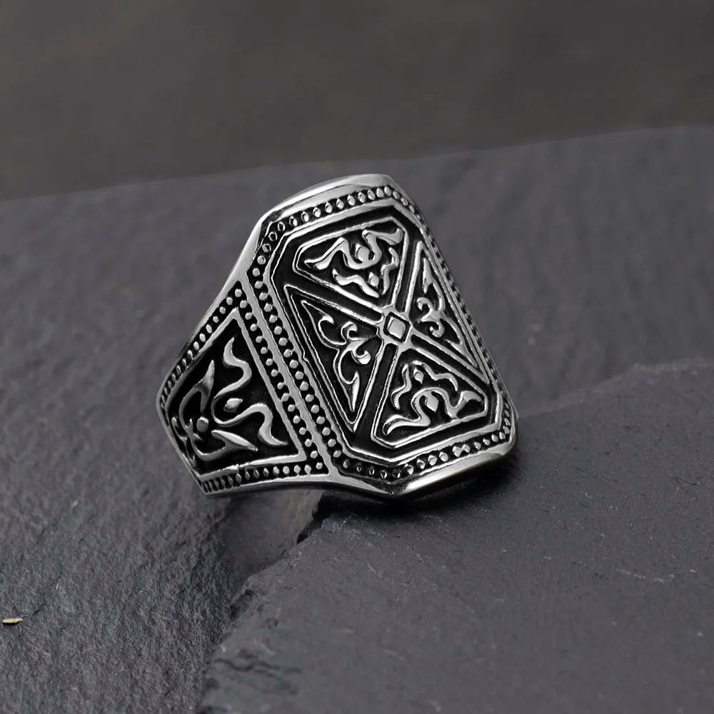 Dark Halloween Biker Ring — Stainless Steel Band