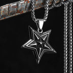 Star Pentagram Pendant Necklace Stainless Steel