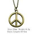 New Fashion Peace Symbol Pendants Necklace Jewelry Gift Peace Sign Peace Dove Necklace For Women