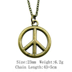 New Fashion Peace Symbol Pendants Necklace Jewelry Gift Peace Sign Peace Dove Necklace For Women