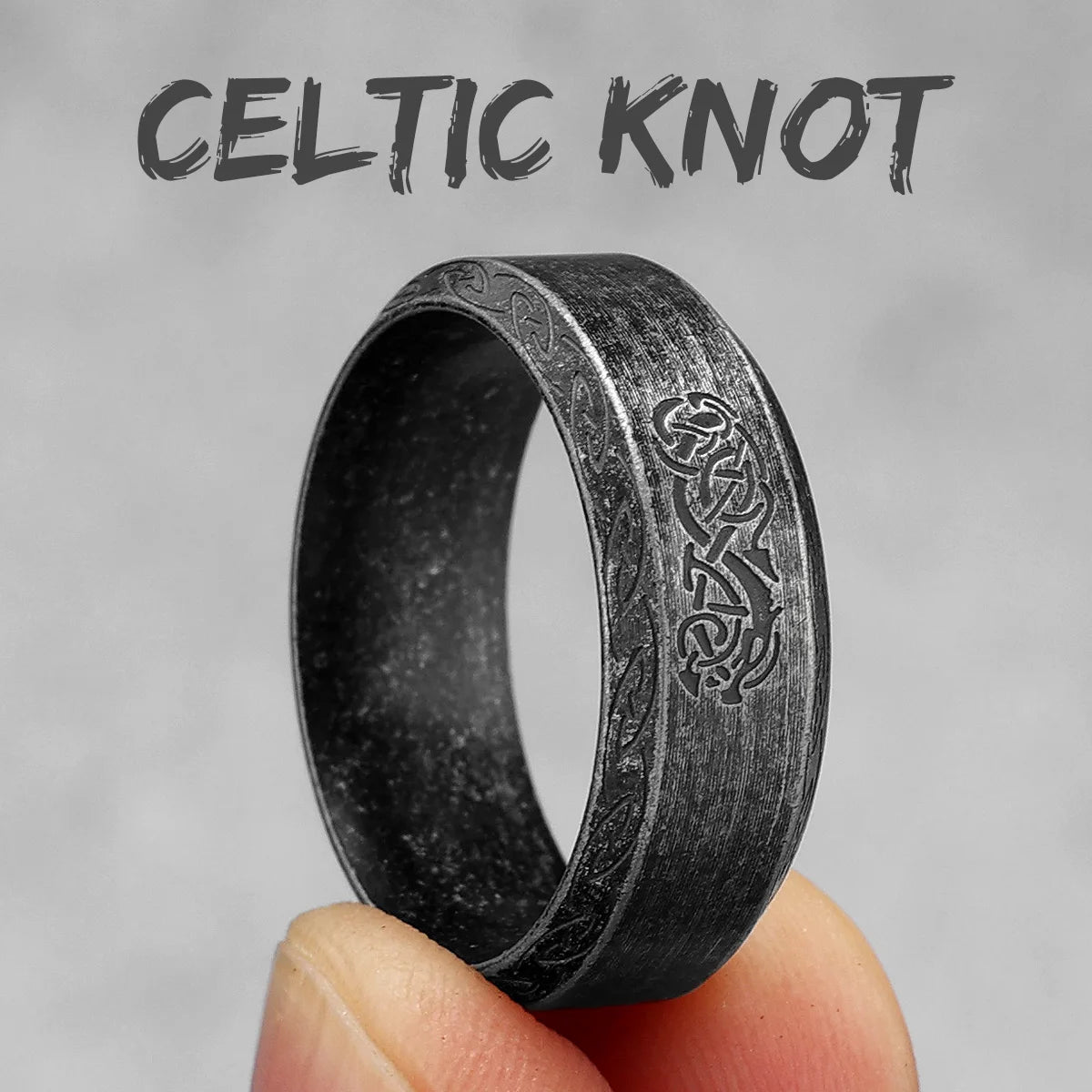Vintage Nordic Viking Runes Celtic Knot Series Stainless Steel Womens Mens Rings Punk Biker Jewelry Creativity Gift