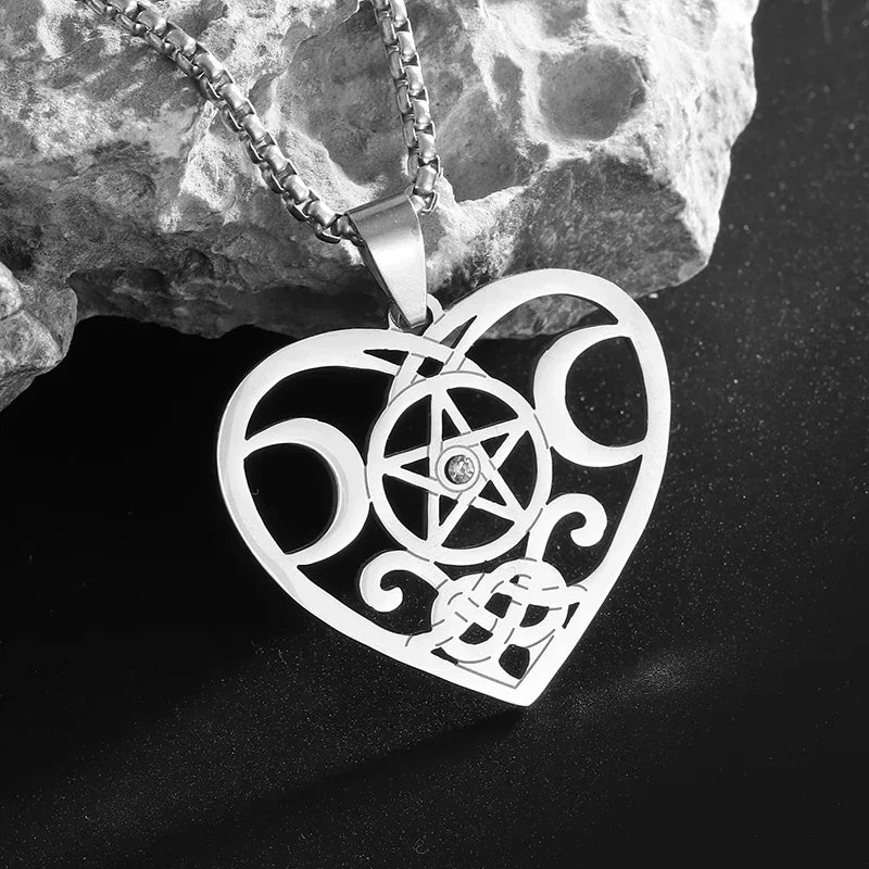 Stainless Steel Solomon Flower of Life Chakra Spirituality Necklace Archangel Sacred Geometry Metatron Pendant Jewelry Men Women