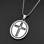 Saint Christopher Medal Pendant Necklace — Gold-Tone
