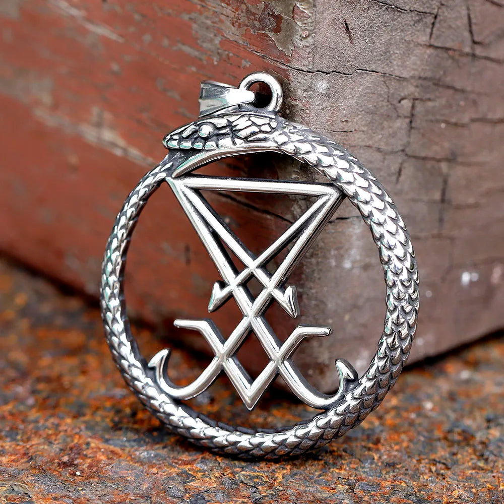 Lucifer Sigil Stainless Steel Pendant Necklace