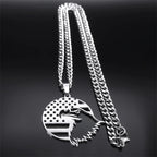 American Eagle Flag Pendant — Stainless