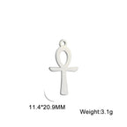 LIKGREAT Egyptian Ankh Cross Egypt Eye Pendant for Necklace Earrings Stainless Steel Eye of Horus Charms for Jewelry