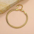 Gold Snake Bracelet Adjustable Statement