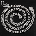 Uwin S925 Moissanite 6mm Cuban Chain Miami Sterling Silver Necklace for Women Bracelets Diamond Tester High Quality
