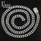 Uwin S925 Moissanite 6mm Cuban Chain Miami Sterling Silver Necklace for Women Bracelets Diamond Tester High Quality