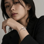 Gothic Cross Medal Layered Chain Bracelet — Stainless Steel