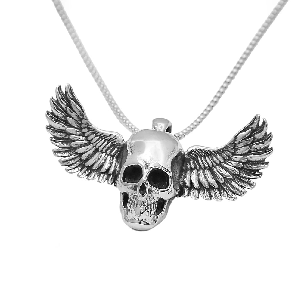 Gothic Skull Pendant Necklace — Stainless Steel