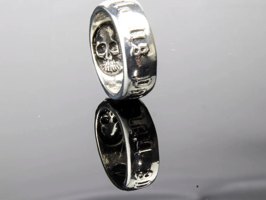 Memento Mori Skull Biker Ring — Stainless Steel