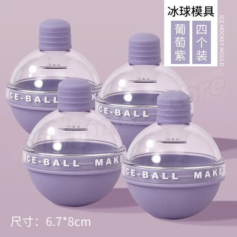 Silicone Ice Ball Maker Hockey Mold Round Reusable Cube Ball Mold Whiskey Cocktail Ice Maker DIY 2026 New Round Ice